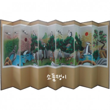 십장생병풍-12폭